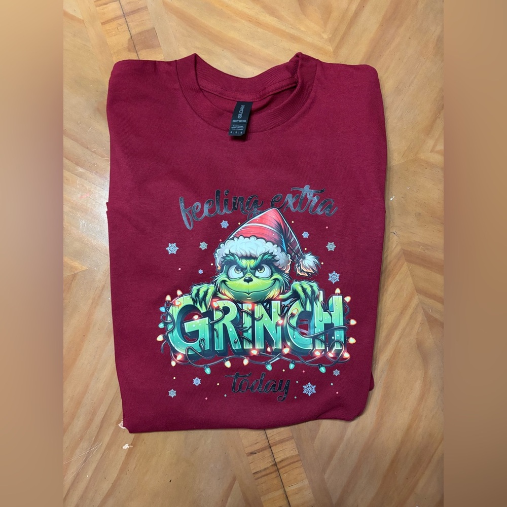 AFTER HOLIDAY NEW Christmas Red Grinch Holiday Shirt